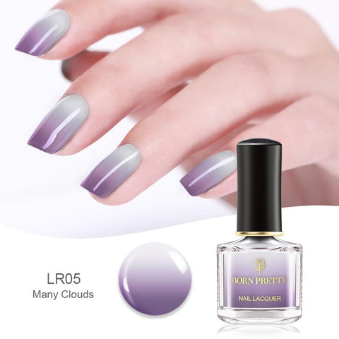 Three-color temperature-change nail polish