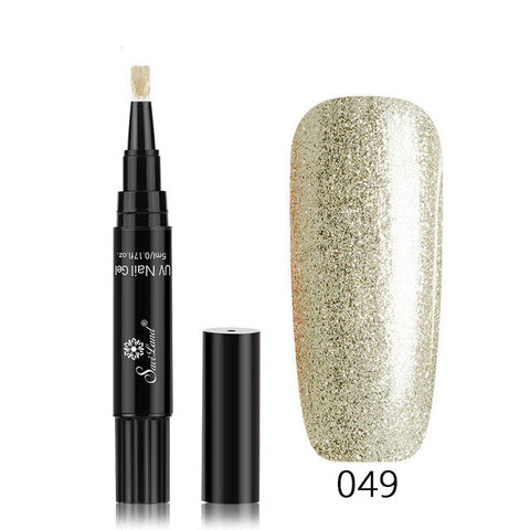 3 In 1 Gel Nail Varnish Pen Glitter