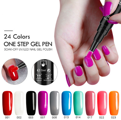 3 In 1 Gel Nail Varnish Pen Glitter