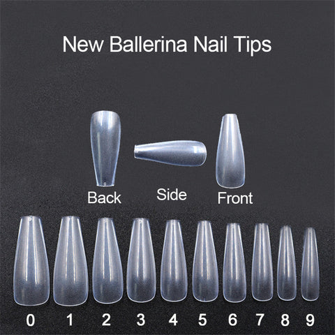 Natural color ballet fake nails