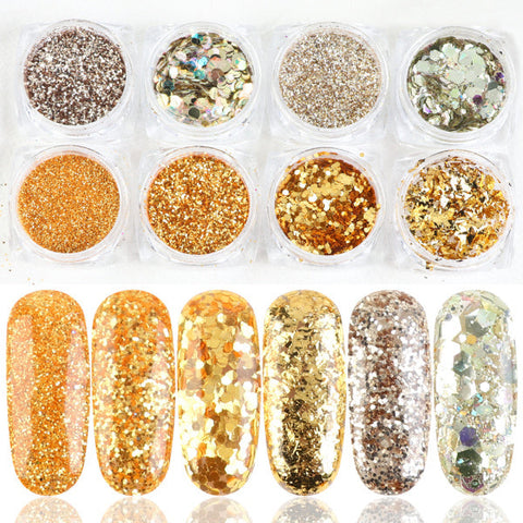 Mix Glitter Nail Art