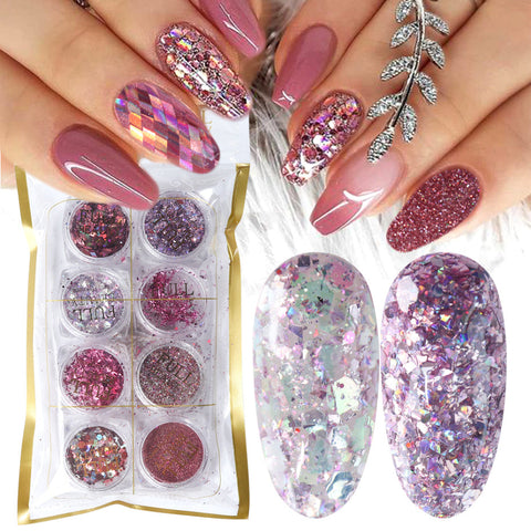 Mix Glitter Nail Art