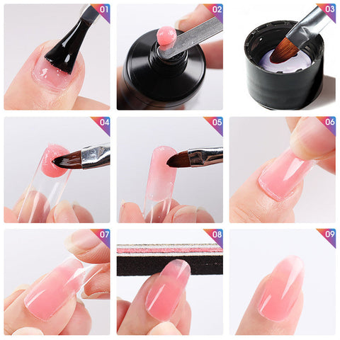 Multi-color mixed nail solid glue