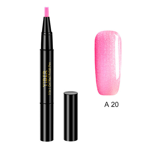 3 In 1 Gel Nail Varnish Pen Glitter